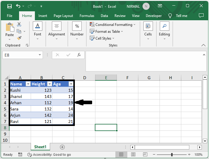 Excel 如何计算表格的总行数