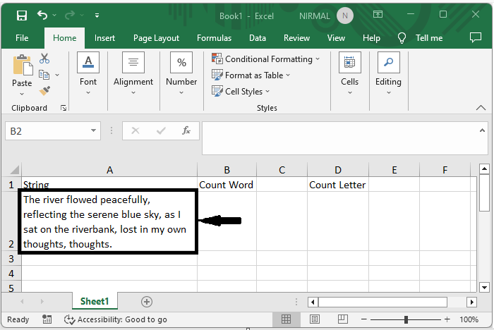 Excel 如何在单元格中计算字符/单词出现的次数