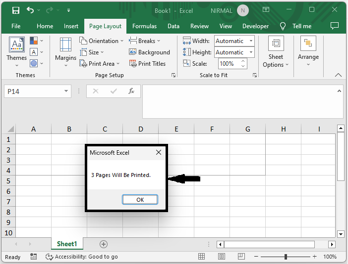 Excel 如何计算一张纸上的打印页数