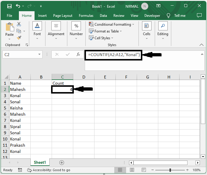 Excel 如何统计列中单词出现的次数