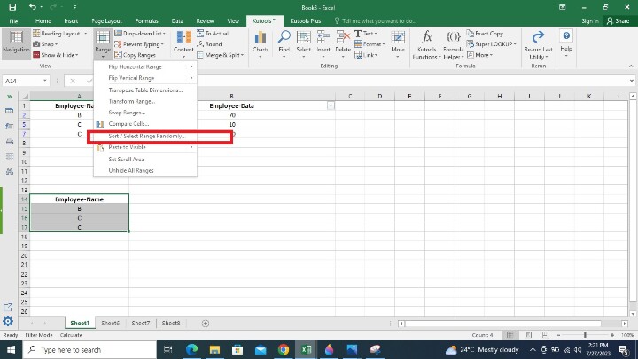 Excel 如何根据条件随机选择单元格