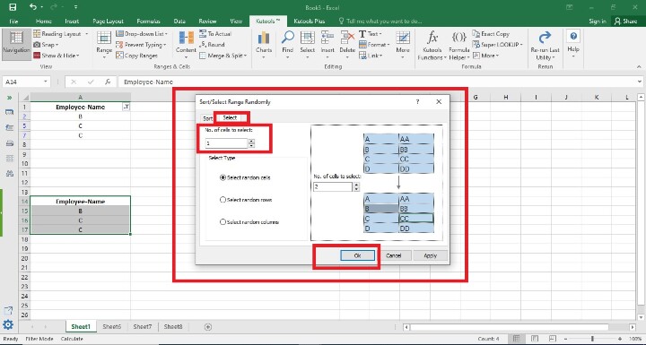 Excel 如何根据条件随机选择单元格
