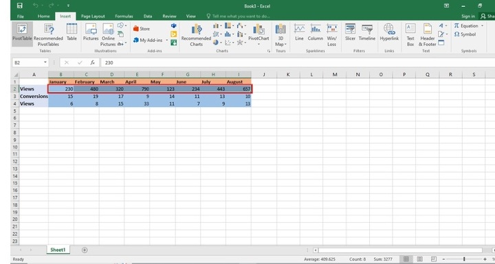 Excel 如何插入迷你图