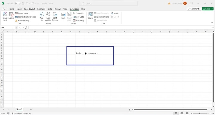 Excel 如何插入单选按钮或选项按钮