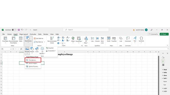 Excel 如何将图片插入到文本框中