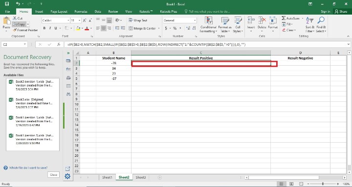 Excel 如何分别对正数和负数进行排名