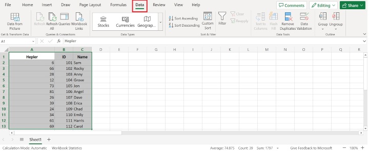 Excel 如何插入两个数字之间的随机整数且不重复