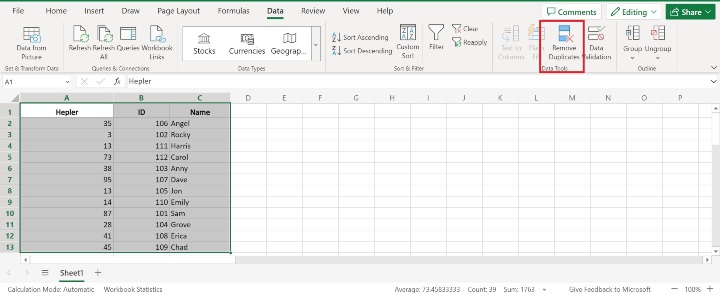 Excel 如何插入两个数字之间的随机整数且不重复