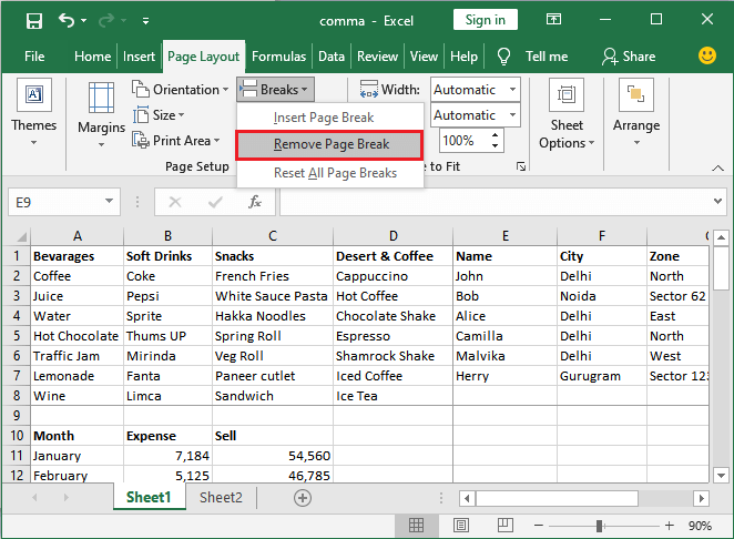 Excel 如何删除分页符