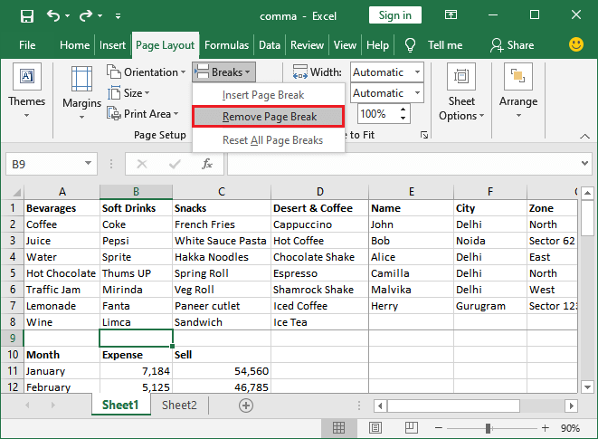 Excel 如何删除分页符