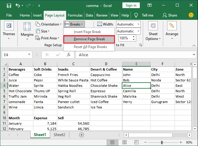 Excel 如何删除分页符