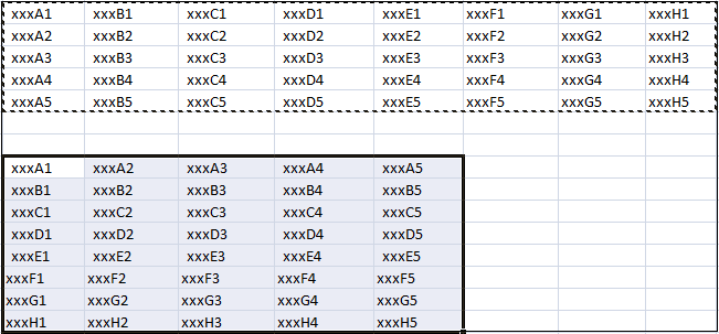 Excel 如何将列转换为行