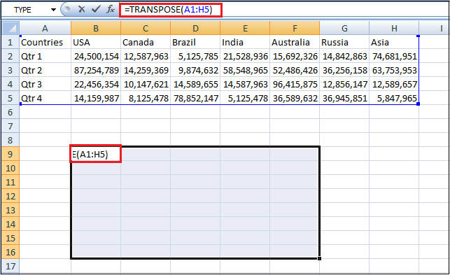 Excel 如何将列转换为行