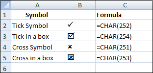 Excel 如何插入复选标记