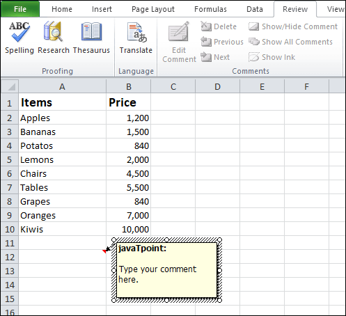 Excel 如何插入注释