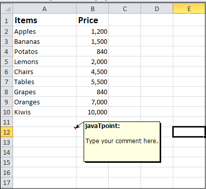 Excel 如何插入注释