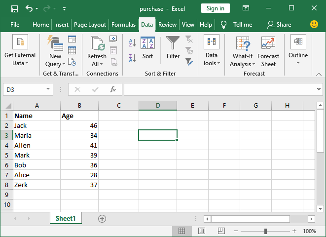 Excel 如何排序