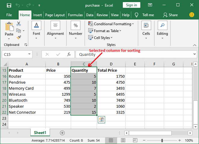 Excel 如何排序