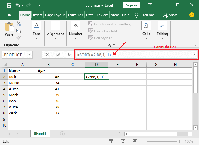 Excel 如何排序