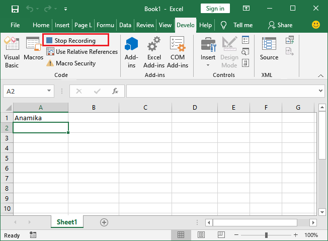 Excel 如何录制宏