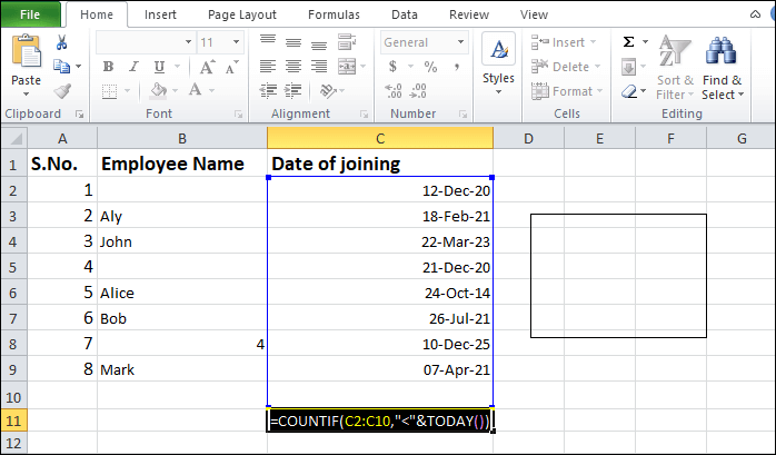 Excel 如何使用COUNTIF函数