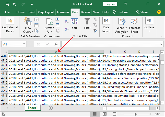 Excel 如何导入CSV文件的数据