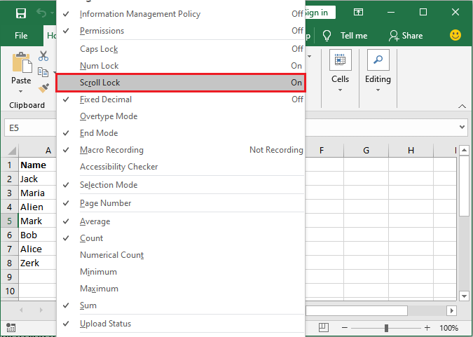 Excel 如何解锁滚动锁定