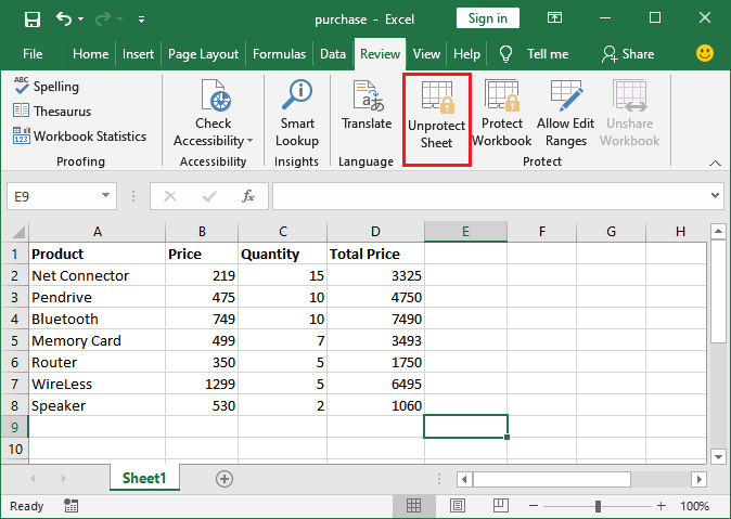 Excel 如何解锁单元格