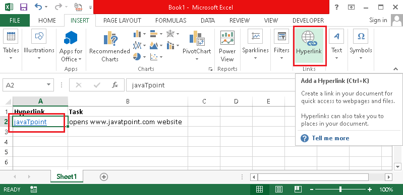 Excel 超链接