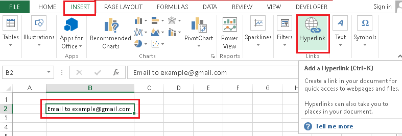 Excel 超链接