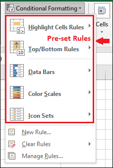 Excel 条件格式化