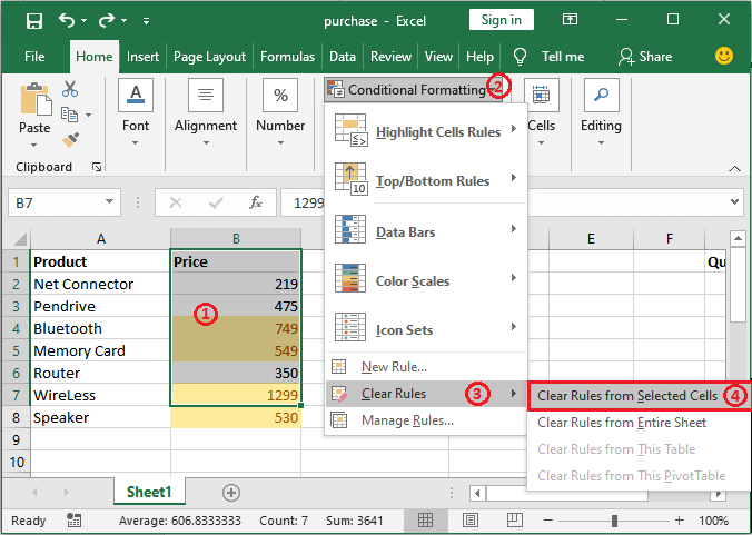 Excel 条件格式化