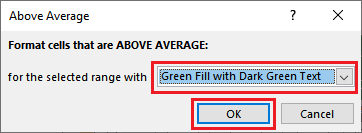 Excel 条件格式化