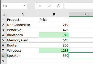 Excel 条件格式化