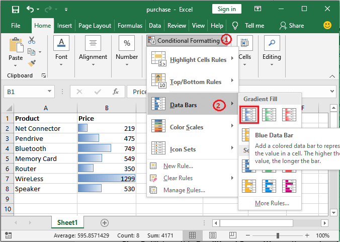 Excel 条件格式化