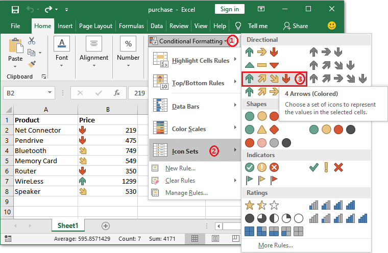 Excel 条件格式化