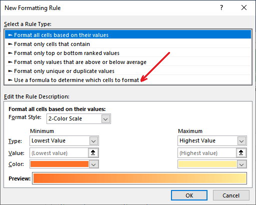 Excel 条件格式化