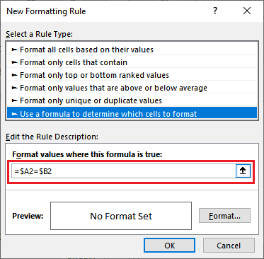 Excel 条件格式化