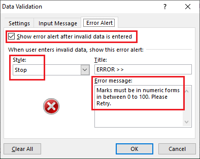 Excel 数据验证