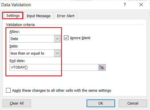 Excel 数据验证