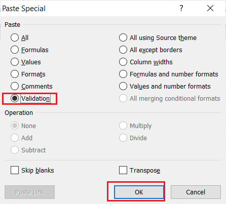 Excel 数据验证