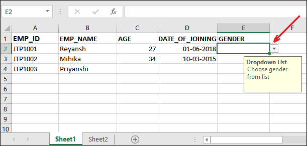 Excel 应用数据验证