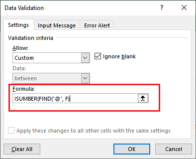 Excel 应用数据验证