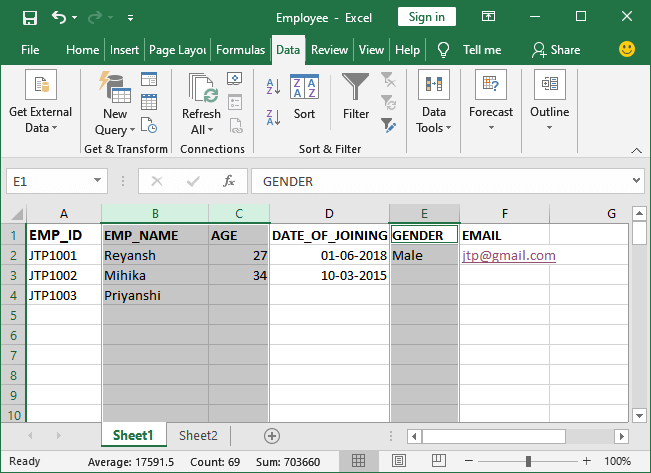 Excel 应用数据验证