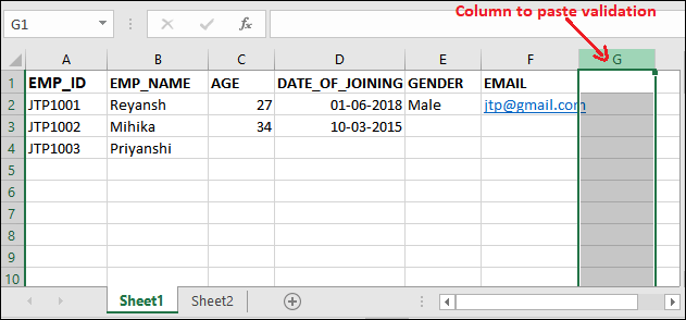 Excel 应用数据验证