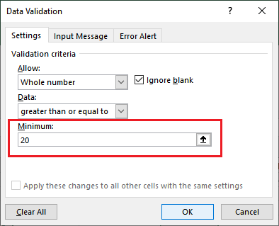 Excel 应用数据验证