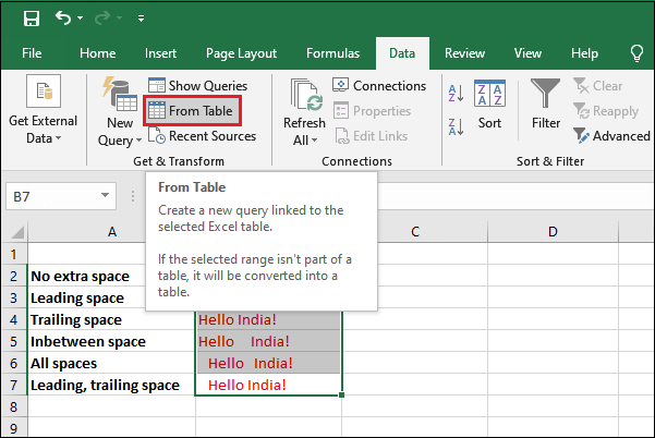 Excel 去除空格