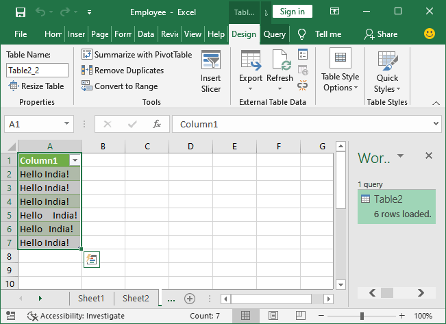 Excel 去除空格