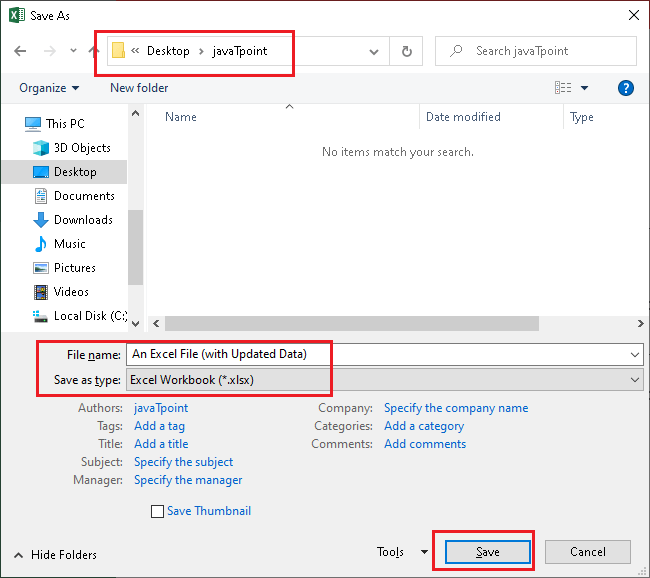 Excel 如何保存文件