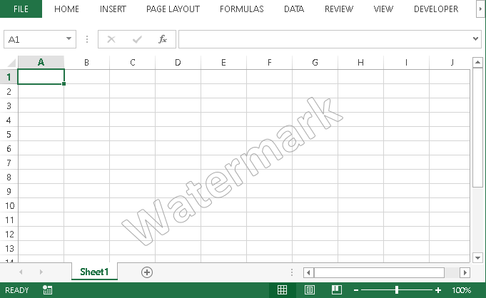 Excel 水印